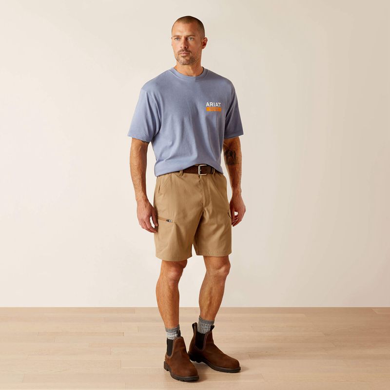 Ariat Rebar Workflow Ultralight Short Khaki Polska | MPIXUC-137