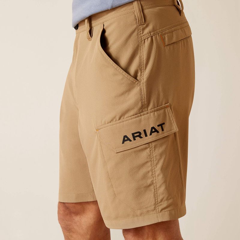 Ariat Rebar Workflow Ultralight Short Khaki Polska | MPIXUC-137