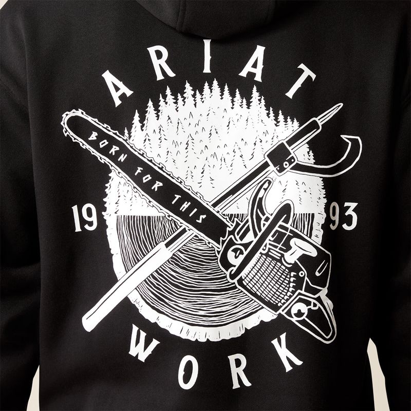 Ariat Rebar Workman Chainsaw Hoodie Czarne Polska | EGFVAO-289