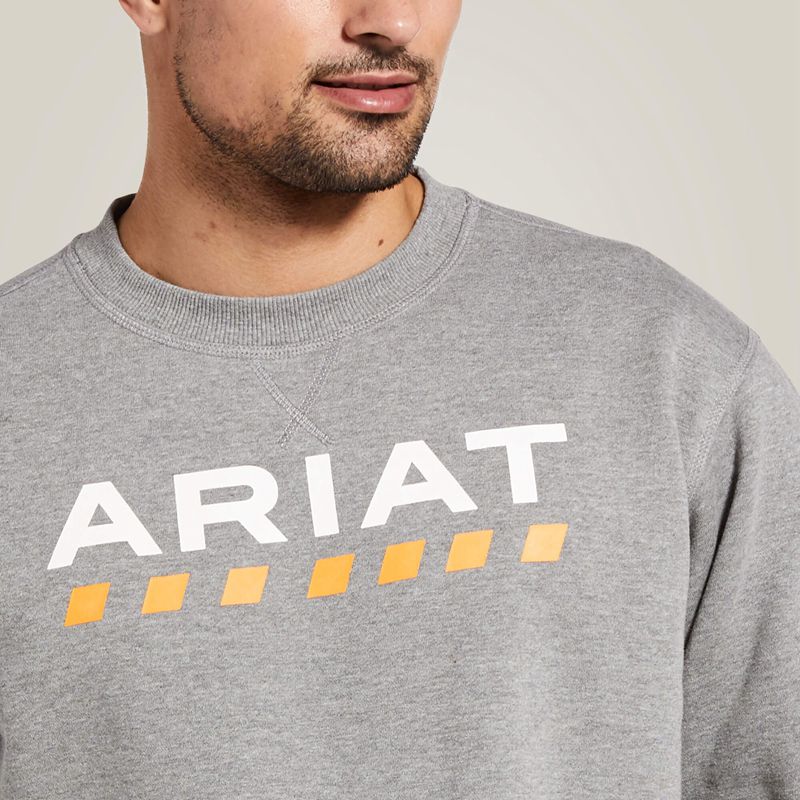 Ariat Rebar Workman Logo Sweatshirt Szare Polska | FEMTQB-542