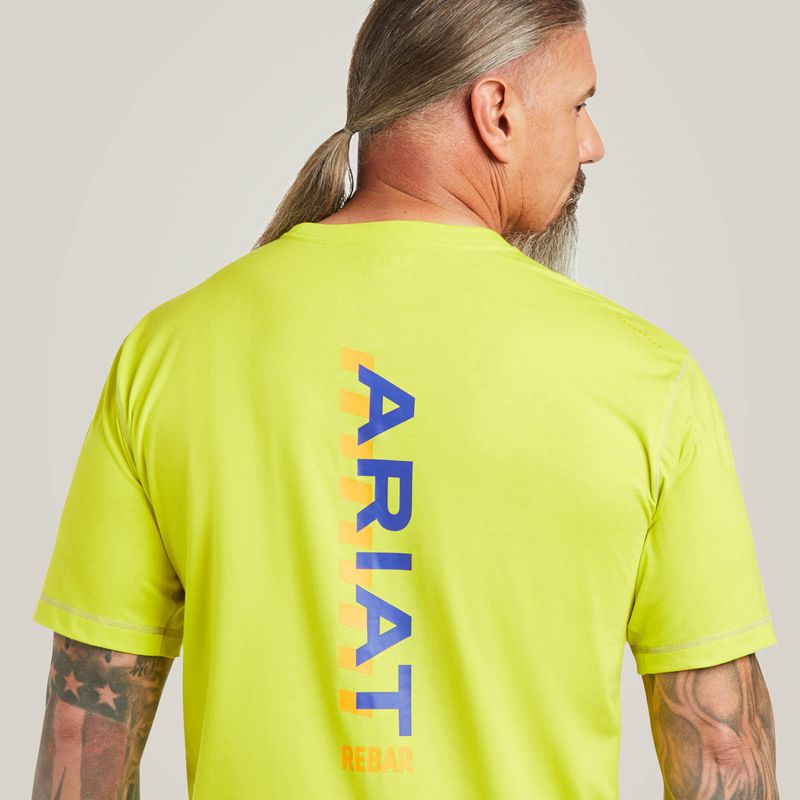 Ariat Rebar Workman Logo T-Shirt Sulphur Spring Polska | EKJLNH-841