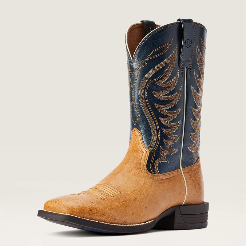 Ariat Reckoning Western Boot Antique Saddle Sq Ostrich Polska | AZIVBS-768