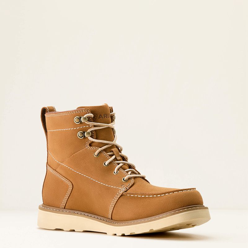 Ariat Recon Lace Boot Natural Suede Polska | YCVMGX-348