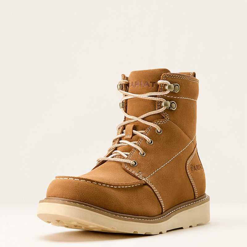 Ariat Recon Lace Boot Natural Suede Polska | YCVMGX-348