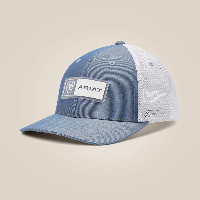 Ariat Rectangle Logo Patch Cap Głęboka Niebieskie Polska | PKUTHO-623