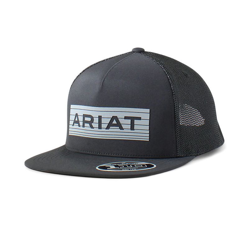 Ariat Reflective Logo Cap Czarne Polska | ZHRGDE-836