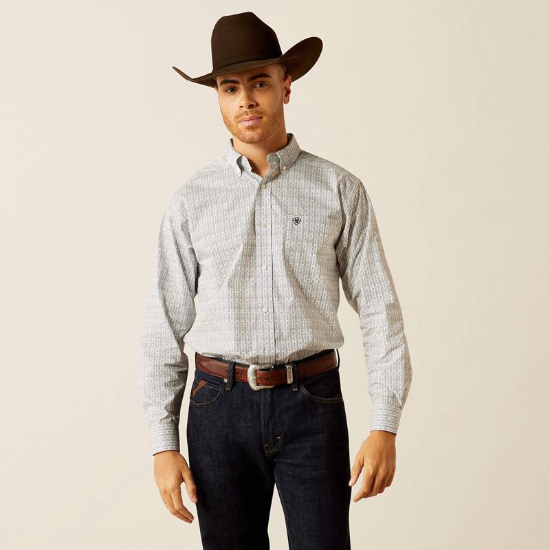 Ariat Reign Classic Fit Shirt Białe Polska | XRGQWO-986