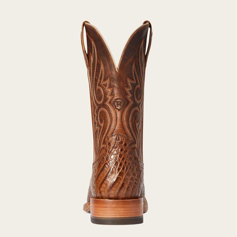 Ariat Relentless Denton Western Boot Natural Caiman Belly Polska | QZXGDW-695