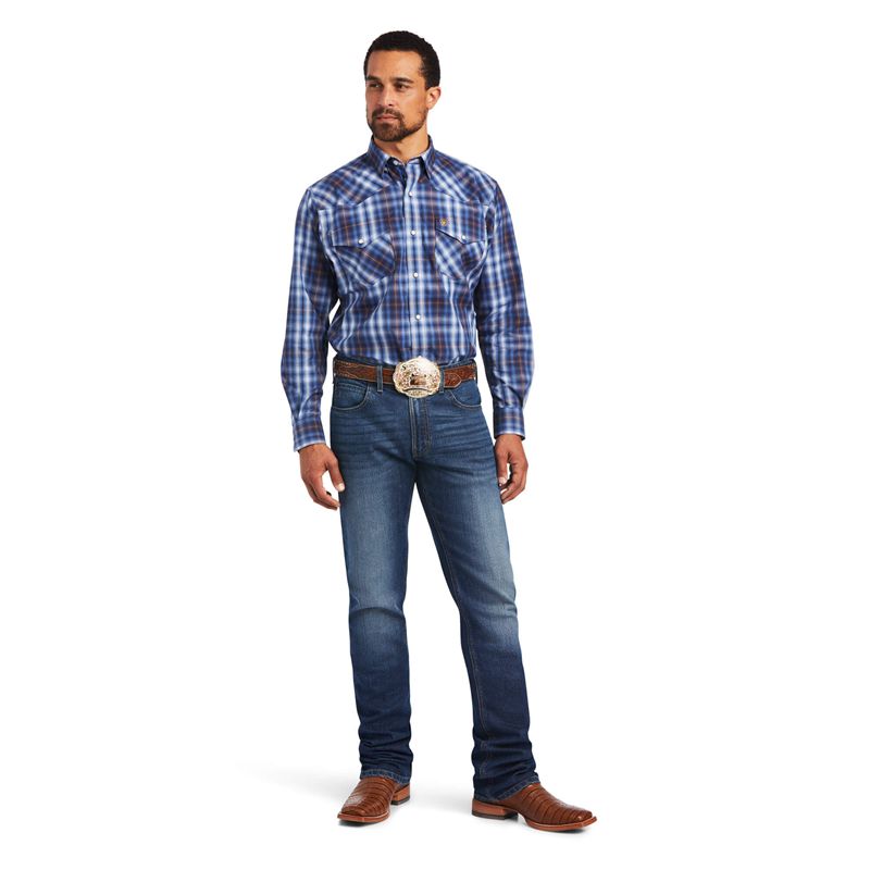 Ariat Relentless Inexorable Stretch Classic Fit Snap Shirt Niebieskie Polska | LVKFXZ-139