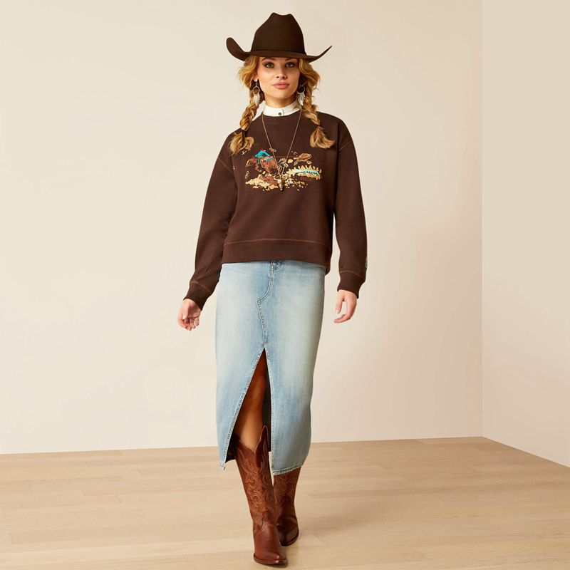 Ariat Riata Sweatshirt Mole Polska | VBPTRF-129