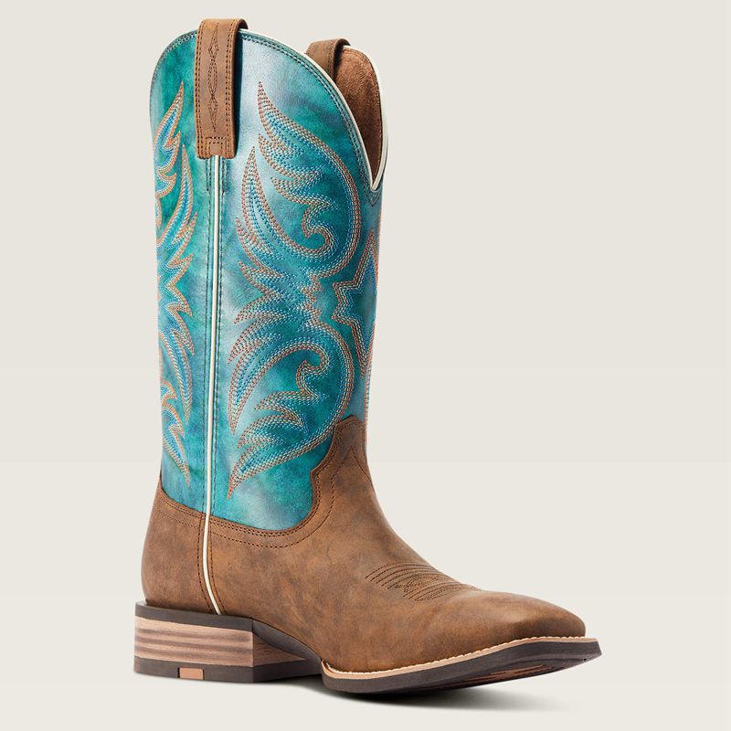 Ariat Ricochet Cowboy Boot Aged Tan Polska | SPYIOV-827