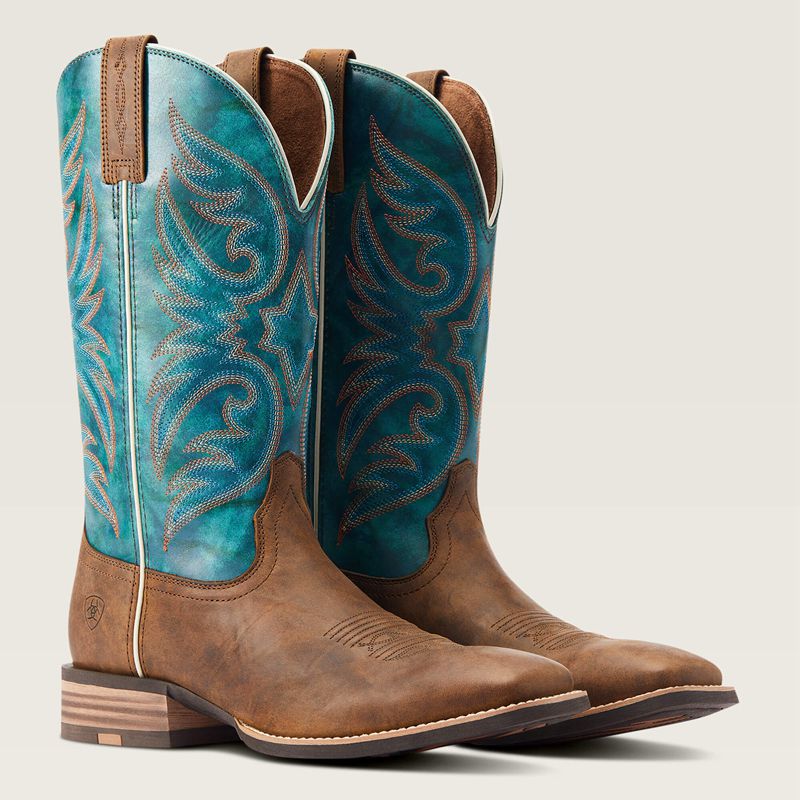 Ariat Ricochet Cowboy Boot Aged Tan Polska | SPYIOV-827