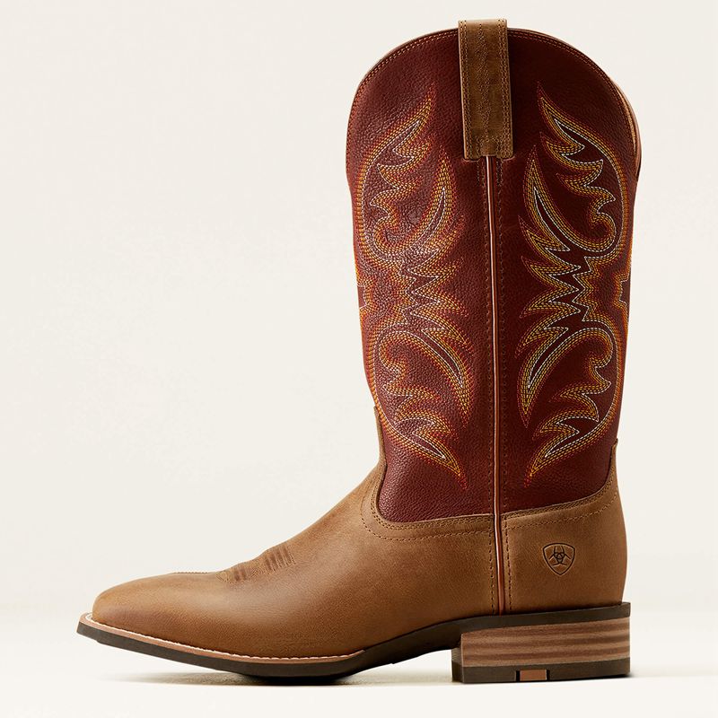 Ariat Ricochet Cowboy Boot Sandstorm/Roasted Chestnut Polska | AJVPNE-941