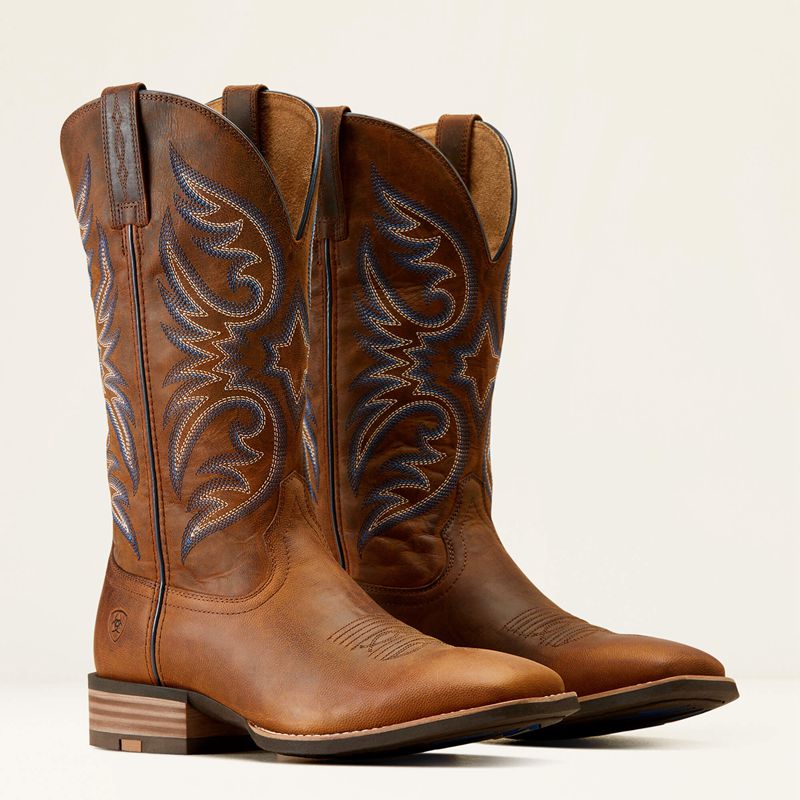 Ariat Ricochet Cowboy Boot Weathered Chestnut Polska | FANOCU-139