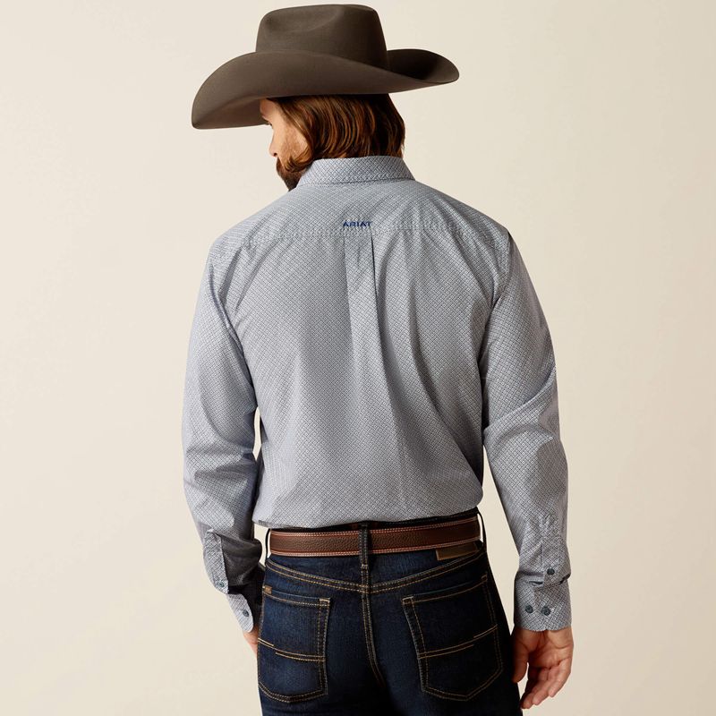 Ariat Rider Fitted Shirt Głęboka Niebieskie Polska | UEPQVI-035