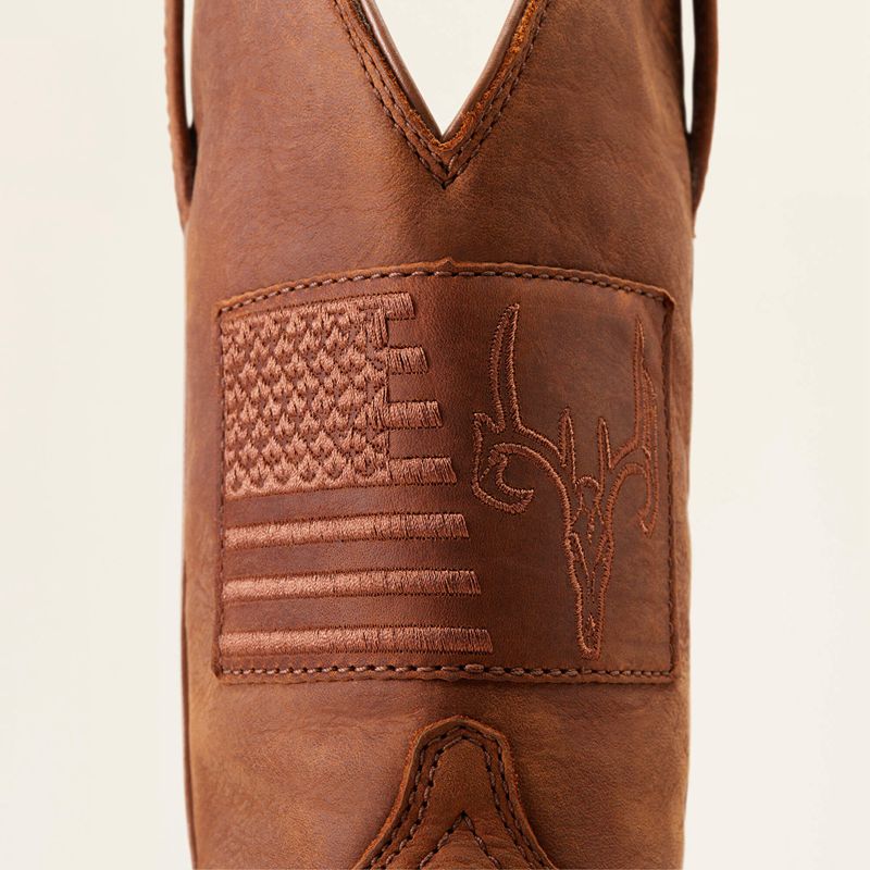 Ariat Ridgeback Country Waterproof Cowboy Boot Brązowe Polska | ZMFPOK-975