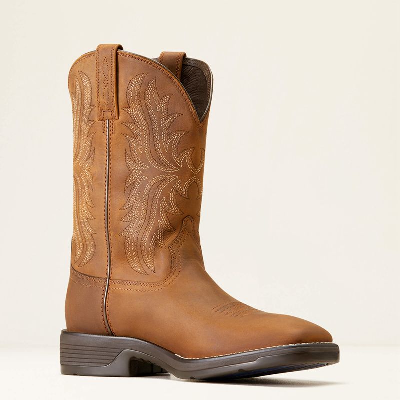 Ariat Ridgeback Cowboy Boot Oily Distressed Tan Polska | ZVRIKE-869