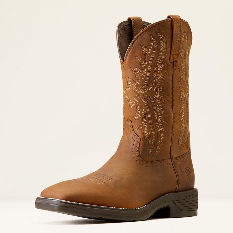 Ariat Ridgeback Cowboy Boot Oily Distressed Tan Polska | ZVRIKE-869