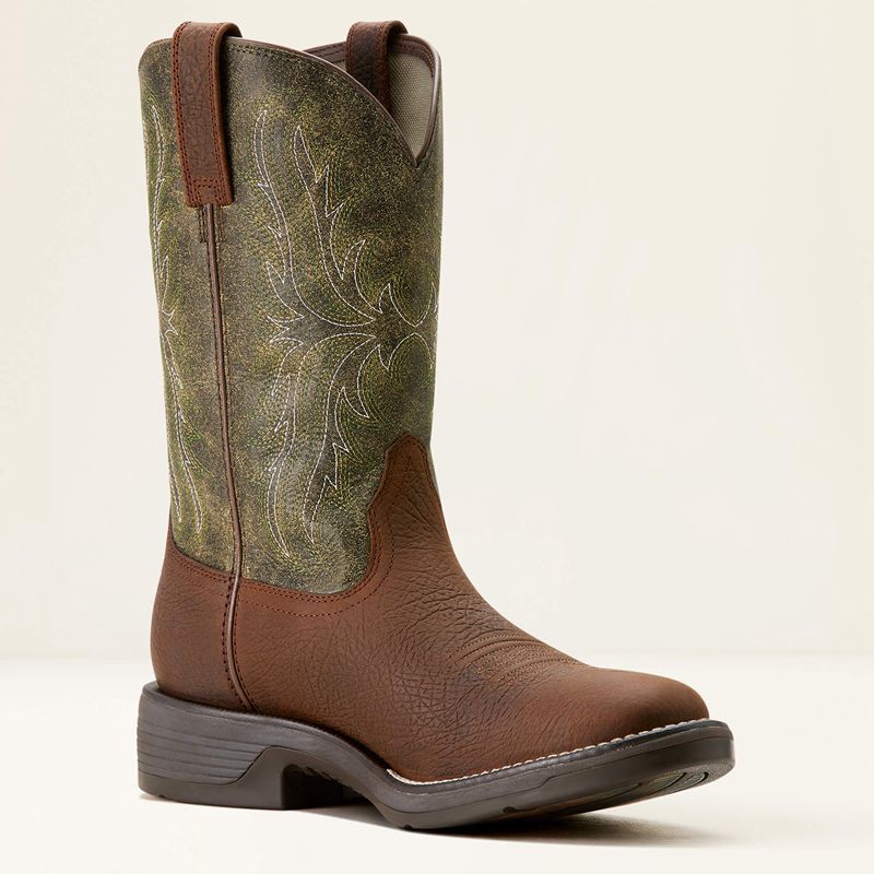 Ariat Ridgeback Round Toe Cowboy Boot Zielone Polska | GDFQJH-240