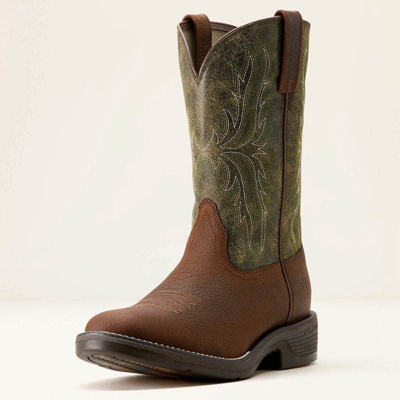 Ariat Ridgeback Round Toe Cowboy Boot Zielone Polska | GDFQJH-240