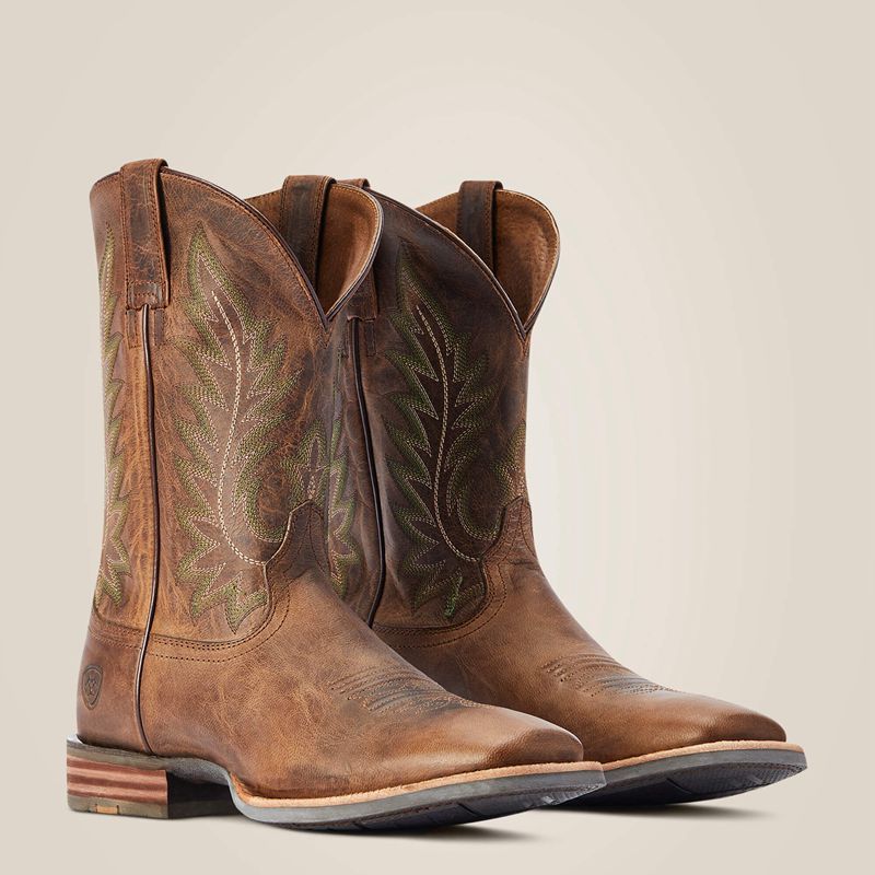 Ariat Ridin High Western Boot Brązowe Polska | GXQDVO-256