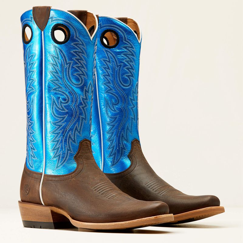 Ariat Ringer Cowboy Boot Niebieskie Polska | UZLYNC-589