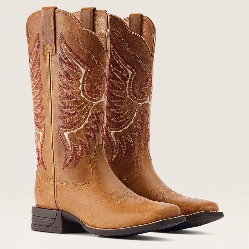 Ariat Rockdale Western Boot Almond Buff Polska | XJAQLM-310