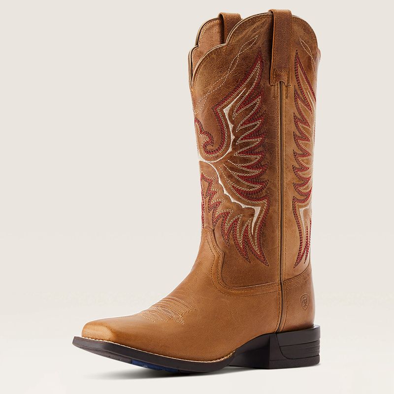 Ariat Rockdale Western Boot Almond Buff Polska | XJAQLM-310