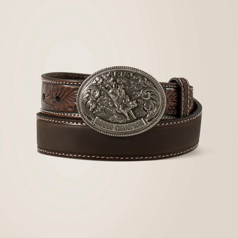 Ariat Rodeo Champ Filigree Belt Brązowe Polska | VQFHEO-267