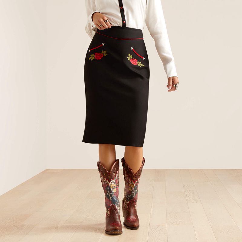 Ariat Rodeo Quincy Skirt Czarne Polska | CLEMJG-846