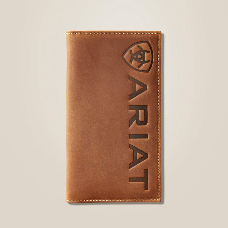 Ariat Rodeo Wallet Large Logo Brązowe Polska | NGDHUY-425