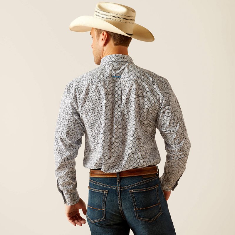 Ariat Ronald Classic Fit Shirt Niebieskie Polska | MYAVWF-593