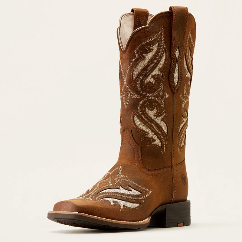 Ariat Round Up Bliss Western Boot Brązowe Polska | JVPETX-428