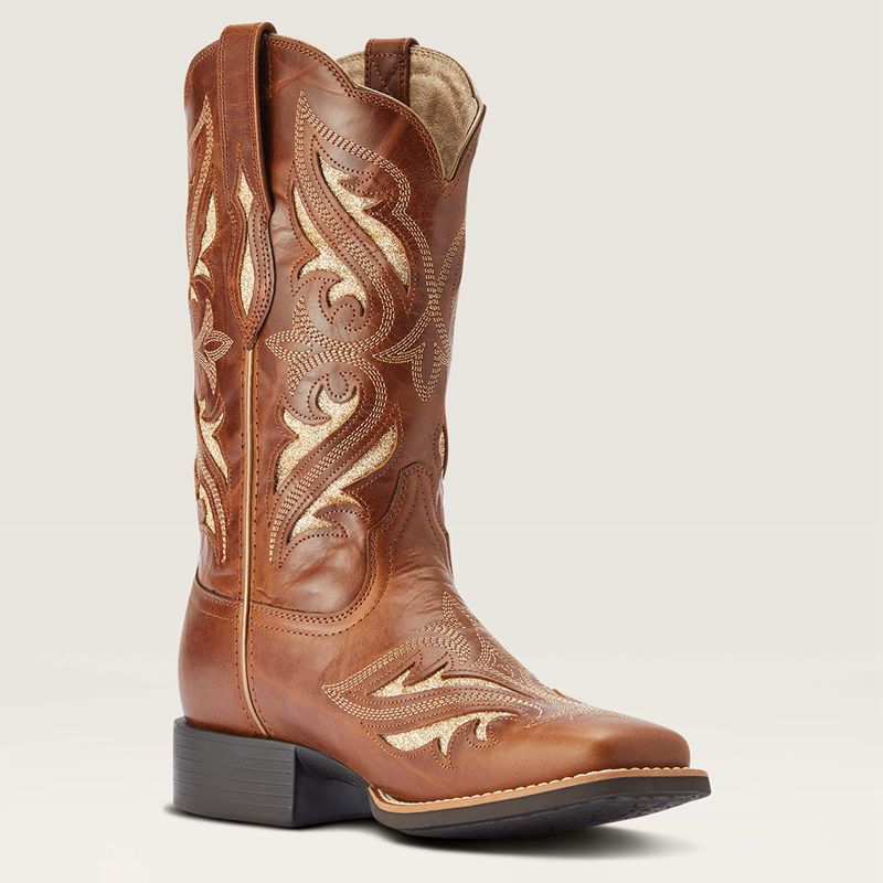 Ariat Round Up Bliss Western Boot Midday Tan Polska | NVWBDC-865