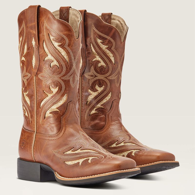 Ariat Round Up Bliss Western Boot Midday Tan Polska | NVWBDC-865