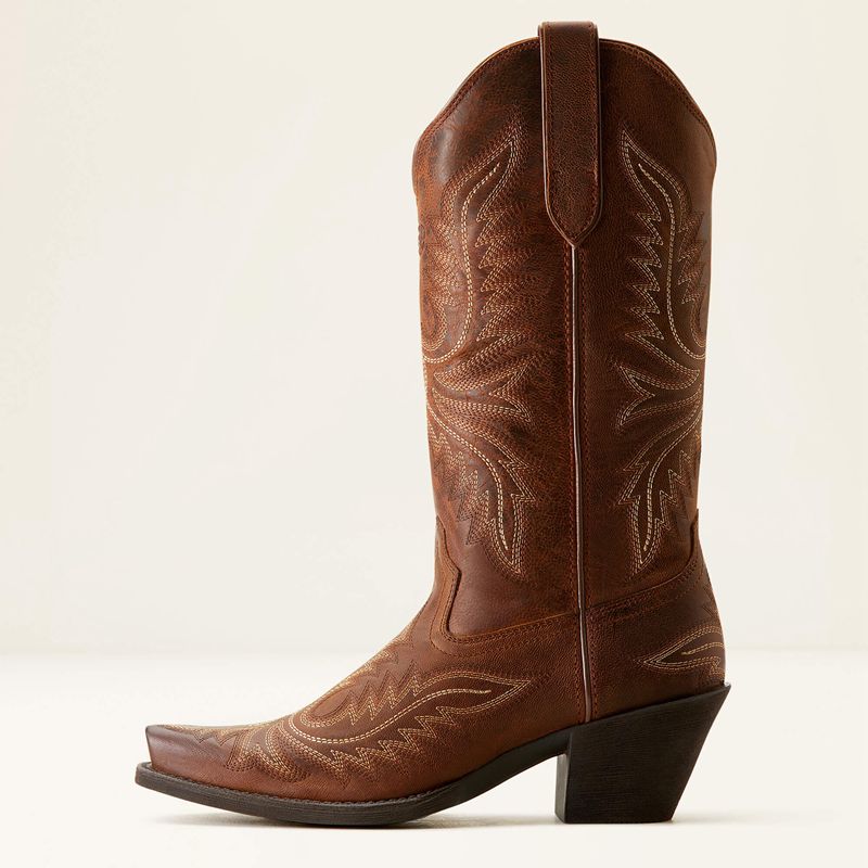 Ariat Round Up Collins Western Boot Rafter Tan Polska | AZWEXS-063