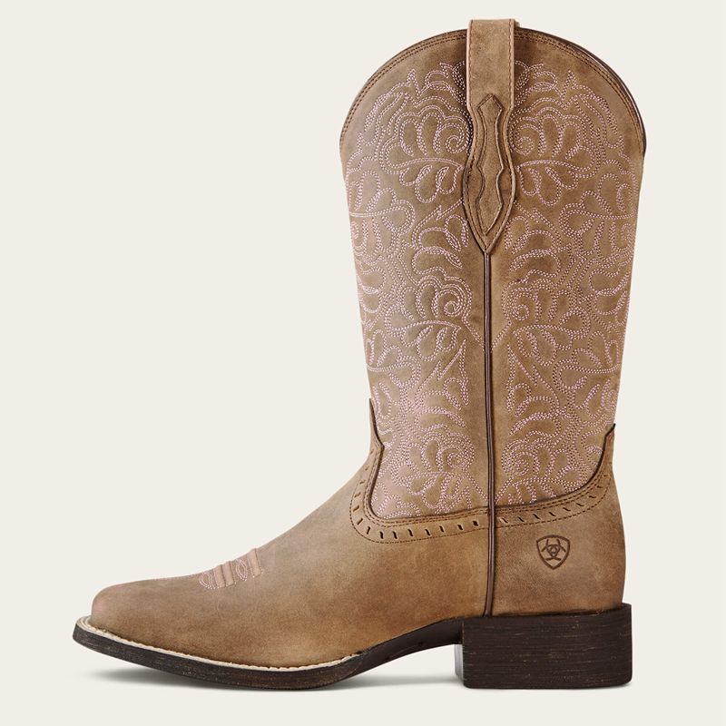 Ariat Round Up Remuda Western Boot Brązowe Polska | MKDWAQ-407