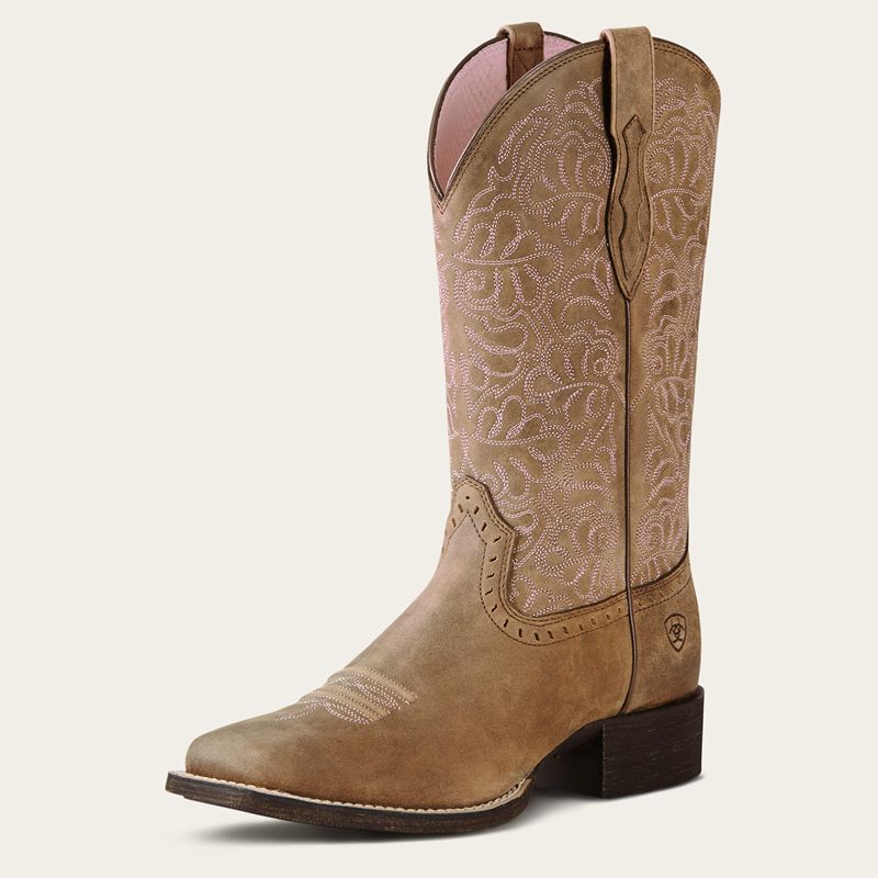 Ariat Round Up Remuda Western Boot Brązowe Polska | MKDWAQ-407