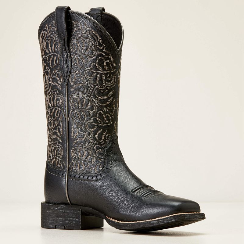 Ariat Round Up Remuda Western Boot Czarne Polska | USVYFH-536