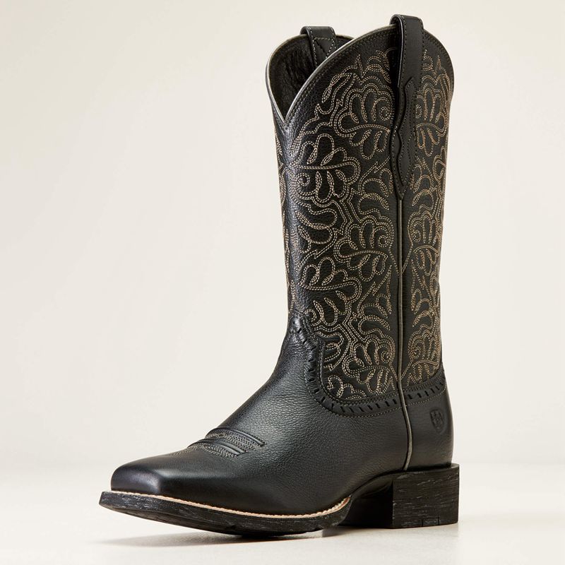 Ariat Round Up Remuda Western Boot Czarne Polska | USVYFH-536