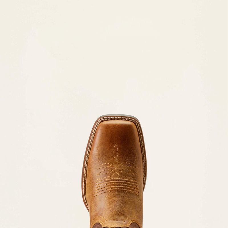 Ariat Round Up Ruidoso Western Boot Pearl/Burnished Chestnut Polska | XVUSGM-019