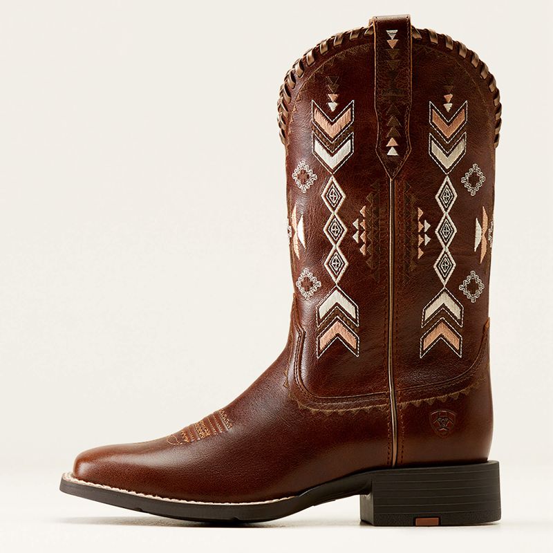 Ariat Round Up Skyler Western Boot Canyon Tan Polska | YLVGAU-471