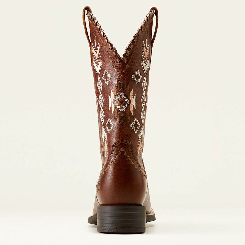 Ariat Round Up Skyler Western Boot Canyon Tan Polska | YLVGAU-471