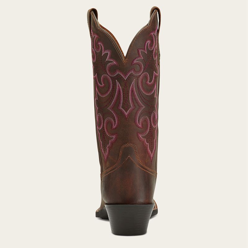 Ariat Round Up Square Toe Western Boot Brązowe Polska | CSLOZM-867