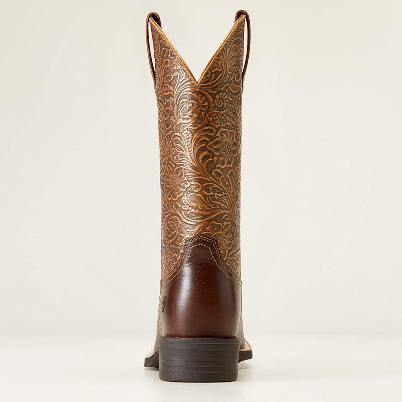 Ariat Round Up Wide Square Toe Western Boot Brązowe Polska | IAZPNO-834