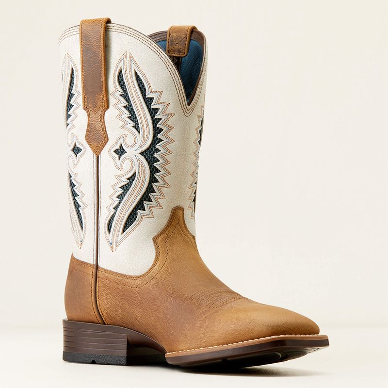 Ariat Rowder Venttek 360° Cowboy Boot Marbled Tan/White Polska | JMBLSI-832