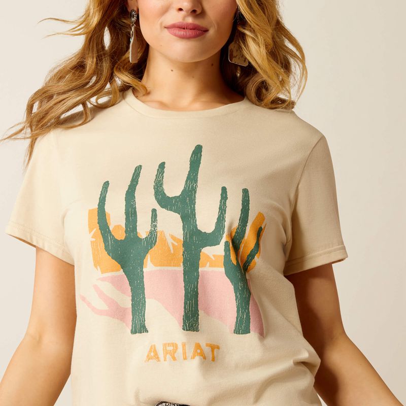 Ariat Saguro Modern T-Shirt Natural Polska | NPFTXL-081