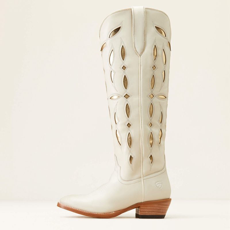 Ariat Saylor Stretchfit Western Boot Blanco Polska | DOGKAV-176