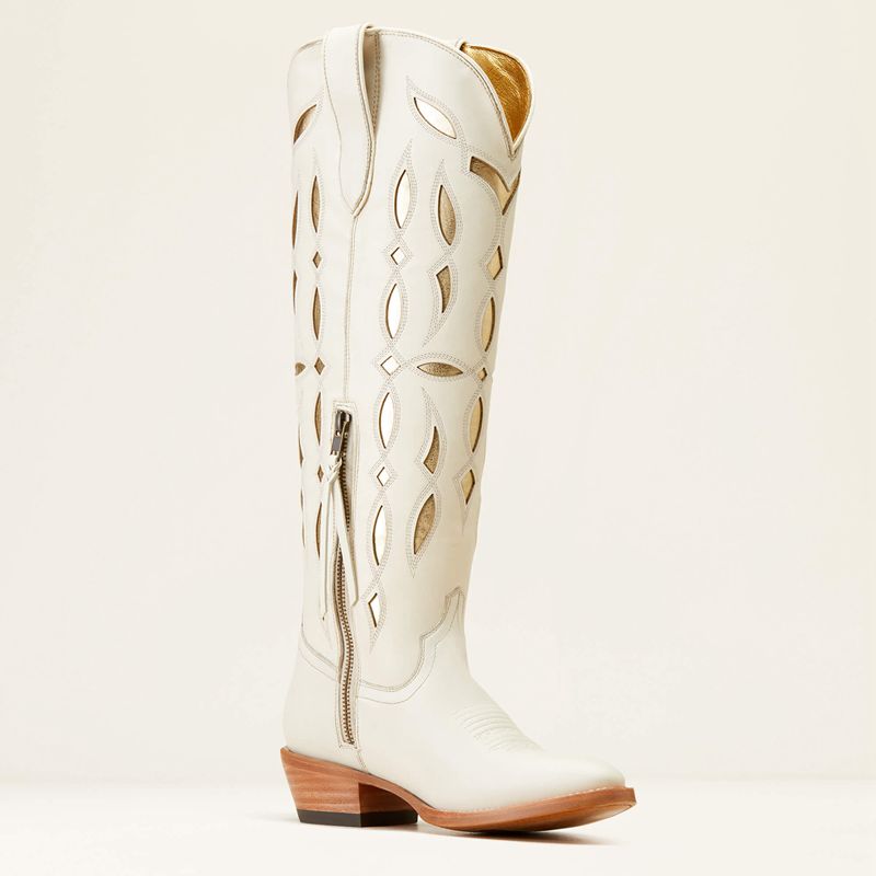 Ariat Saylor Stretchfit Western Boot Blanco Polska | DOGKAV-176