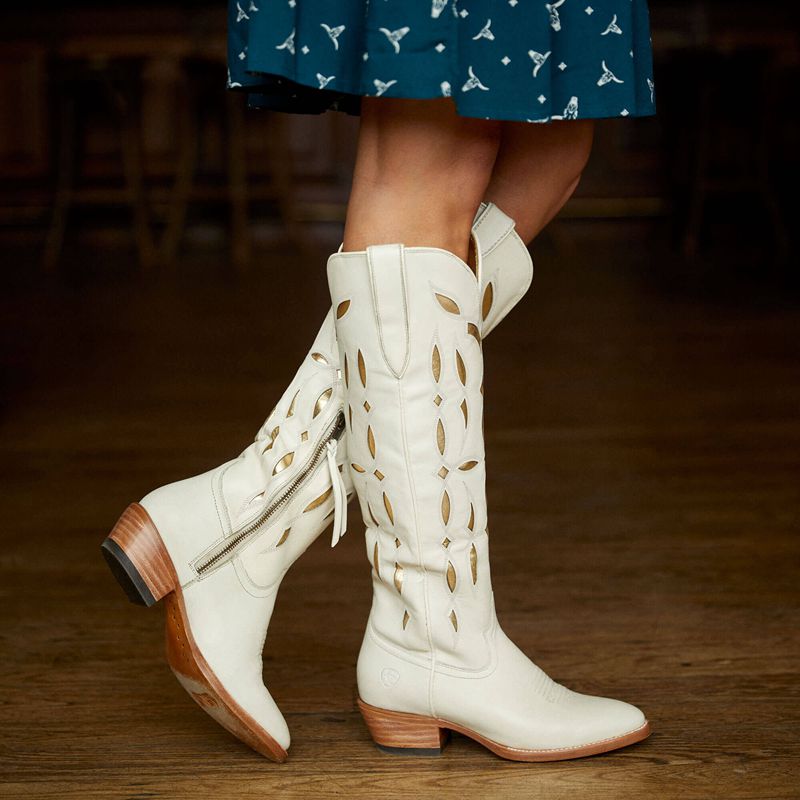 Ariat Saylor Stretchfit Western Boot Blanco Polska | DOGKAV-176